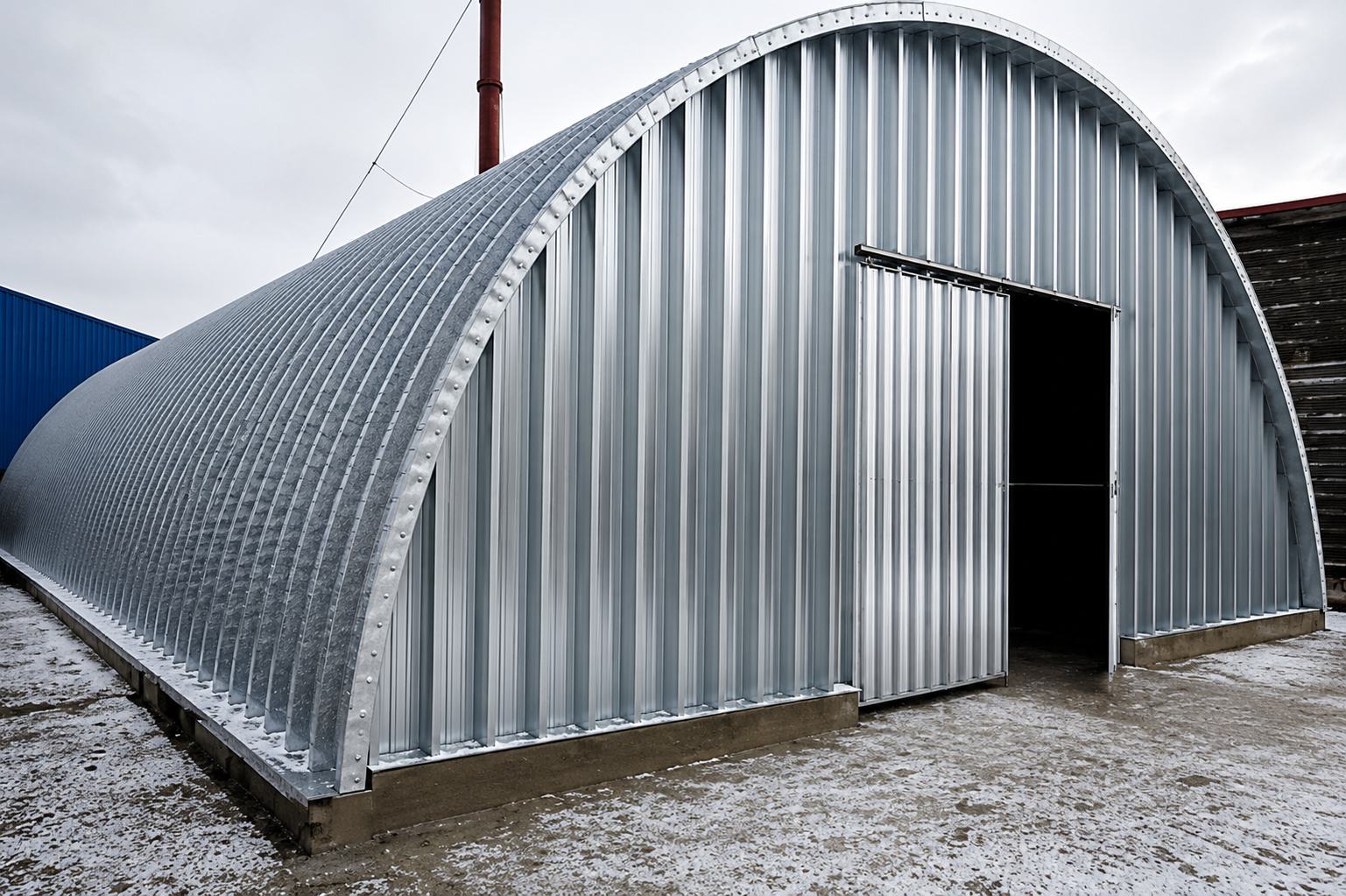 Сводчатое укрытие для хранения сельскохозяйственных машин