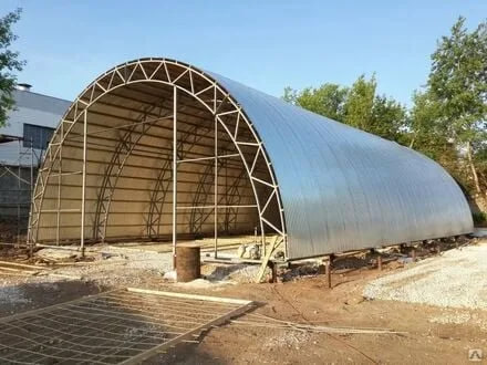 Радиусная кровля из профилированного листа